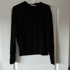 Black cashmere everlane cardigan